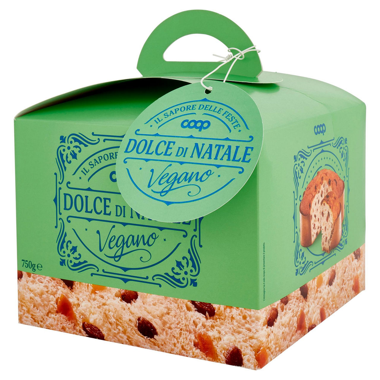 Panettone vegano dolce di Natale con uvetta e cubetti di arancia 750 gr - Immagine 11