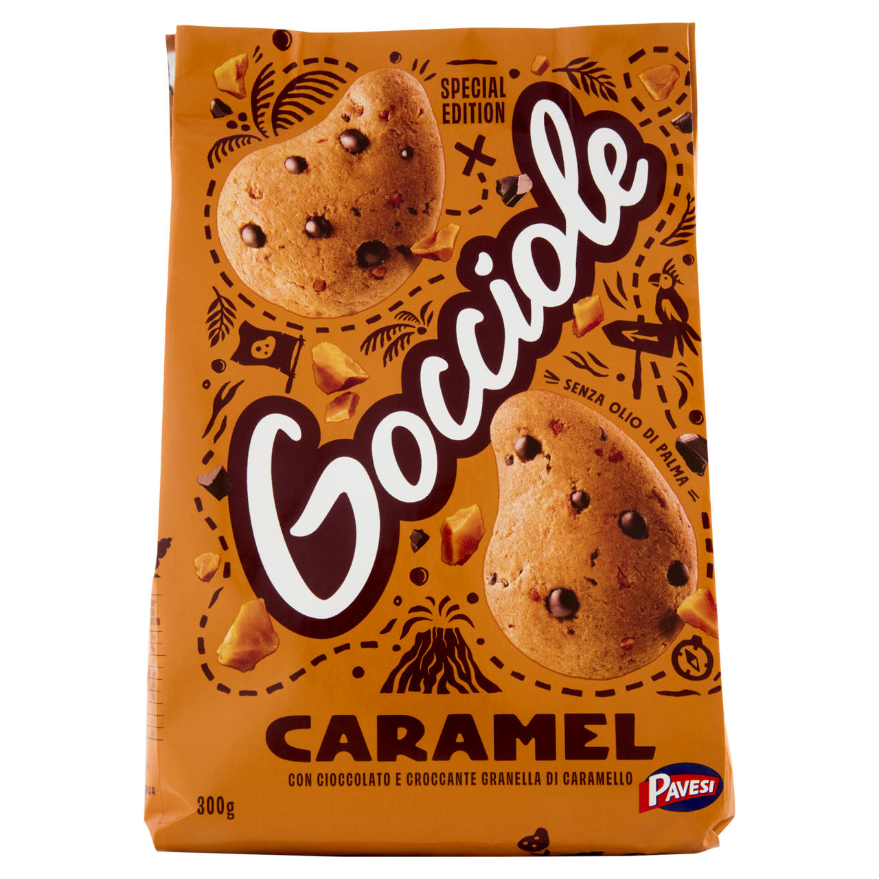 Biscotti Gocciole Caramel 300 gr - Immagine 01