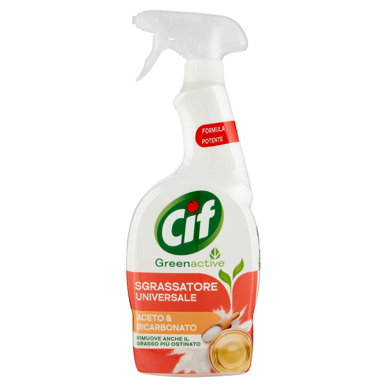 Sgrassatore spray universale Green Active aceto e bicarbonato 650 ml - Immagine 01