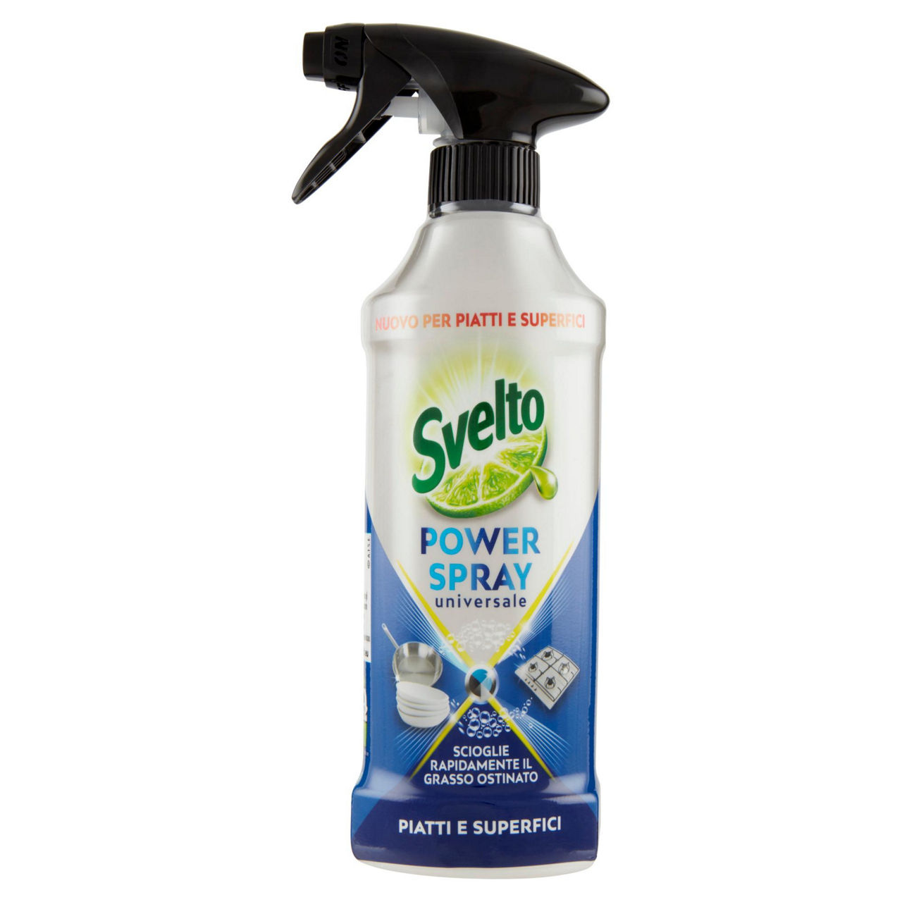DETERGENTE SPRAY SVELTO POWER UNIVERSALE PIATTI E SUPERFICI ML 435 - Immagine 01
