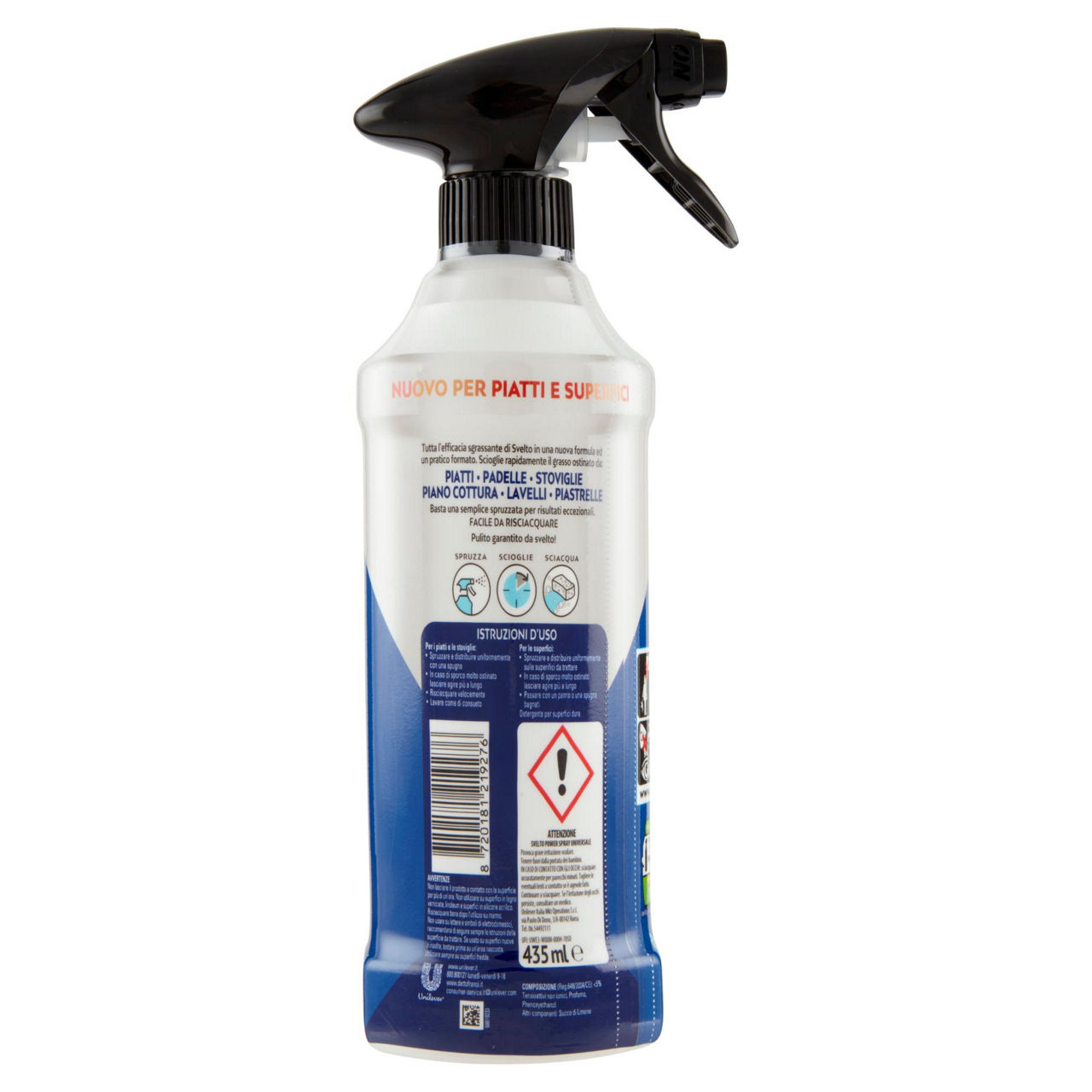 DETERGENTE SPRAY SVELTO POWER UNIVERSALE PIATTI E SUPERFICI ML 435 - Immagine 11