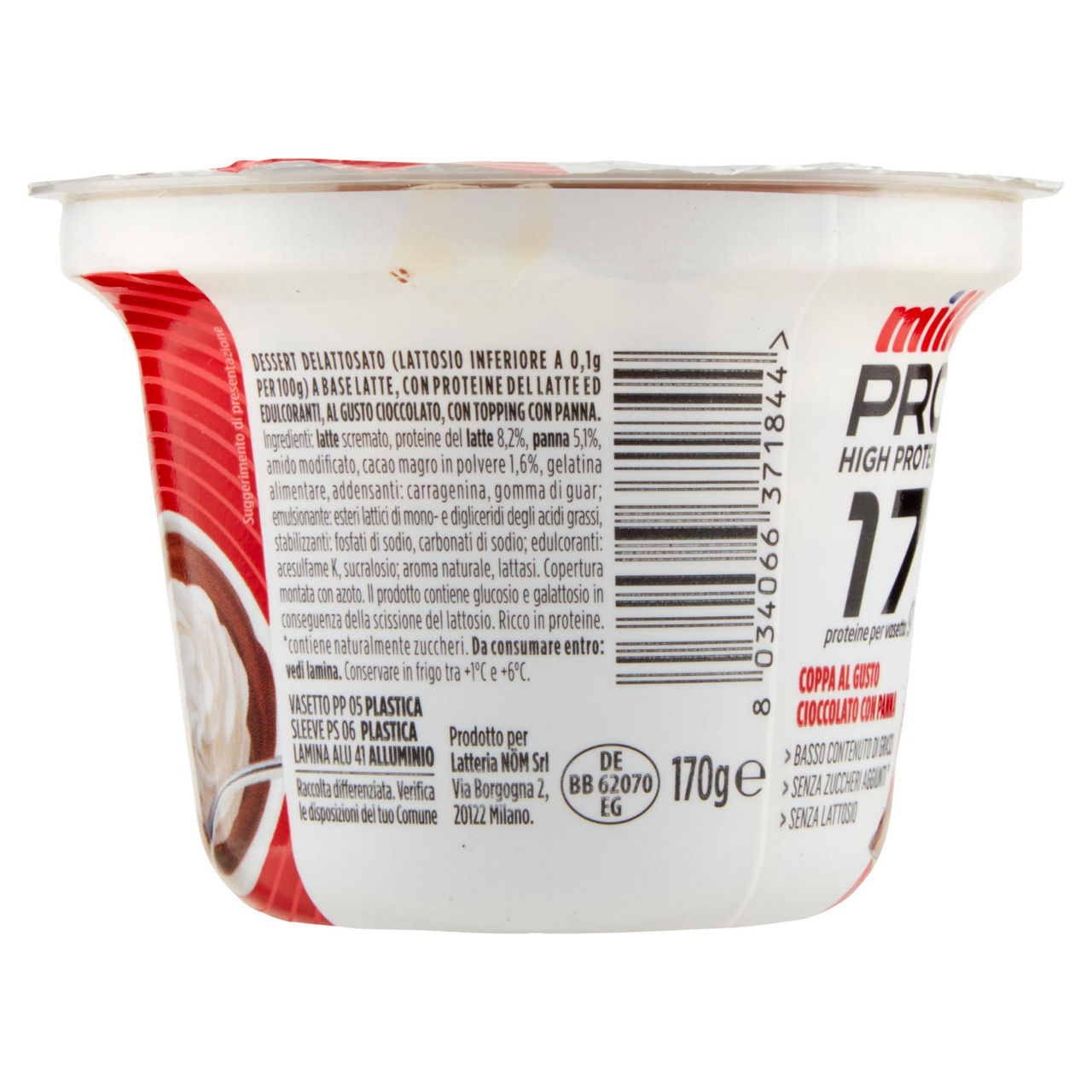 Coppa dessert proteica al cioccolato con panna 170 gr - Immagine 31