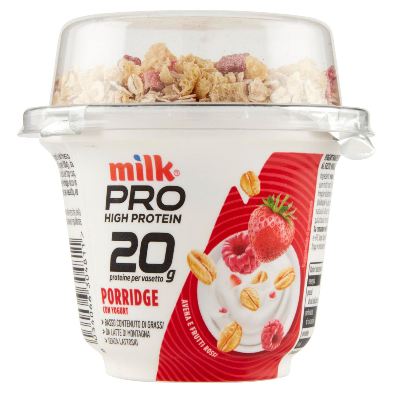 Yogurt proteico versione porridge con avena e frutti rossi 200 gr - Immagine 41
