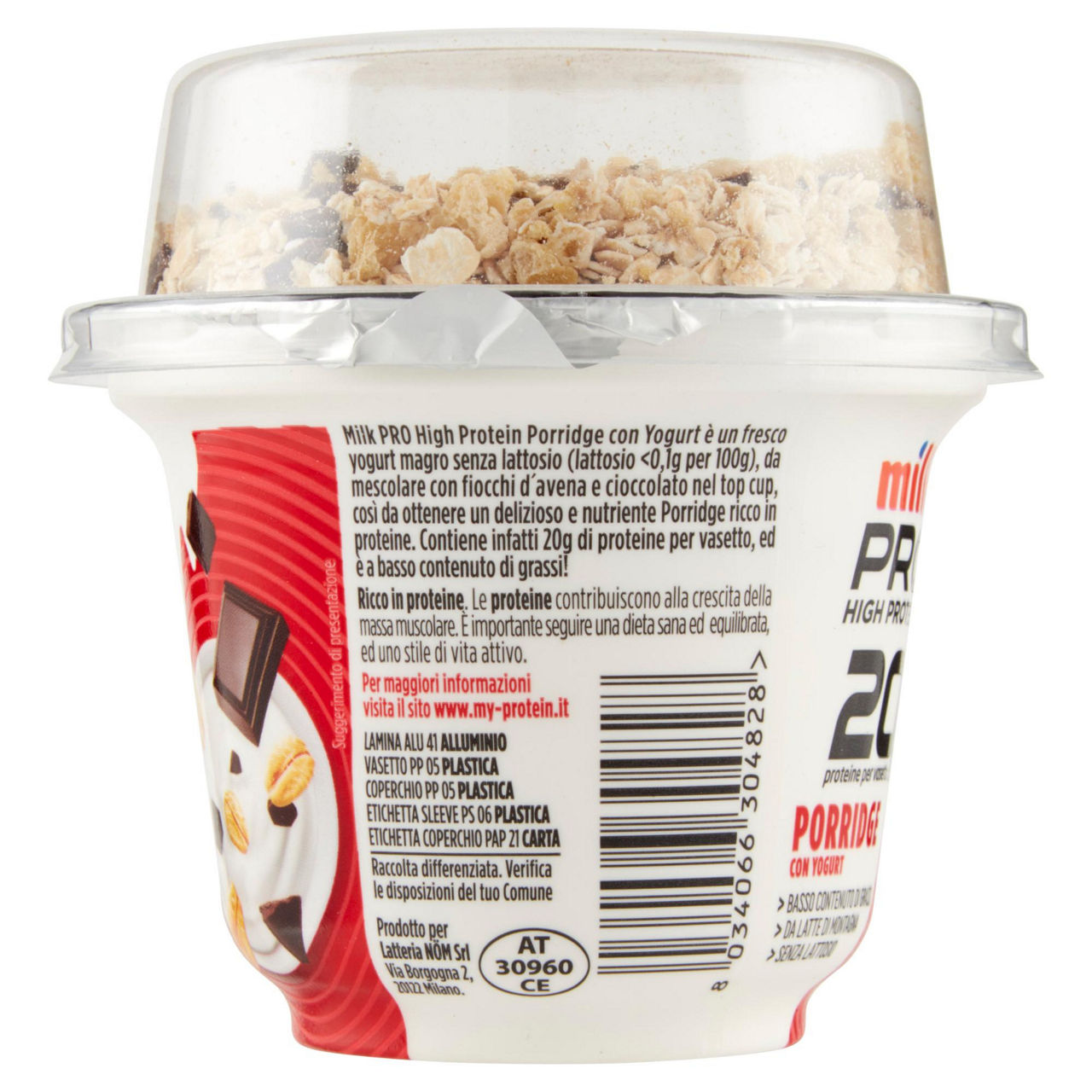 Yogurt magro proteico con fiocchi d'avena e cioccolato 200 gr - Immagine 11