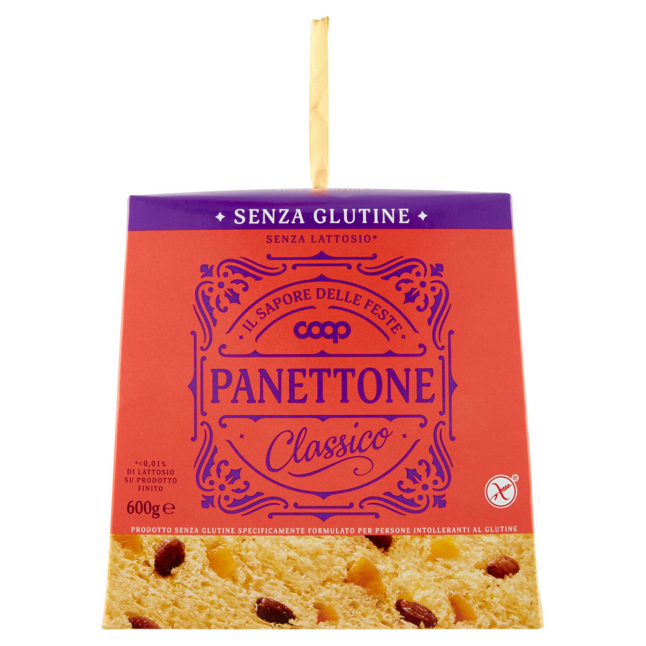 Panettone senza glutine e lattosio 600 gr - Immagine 01
