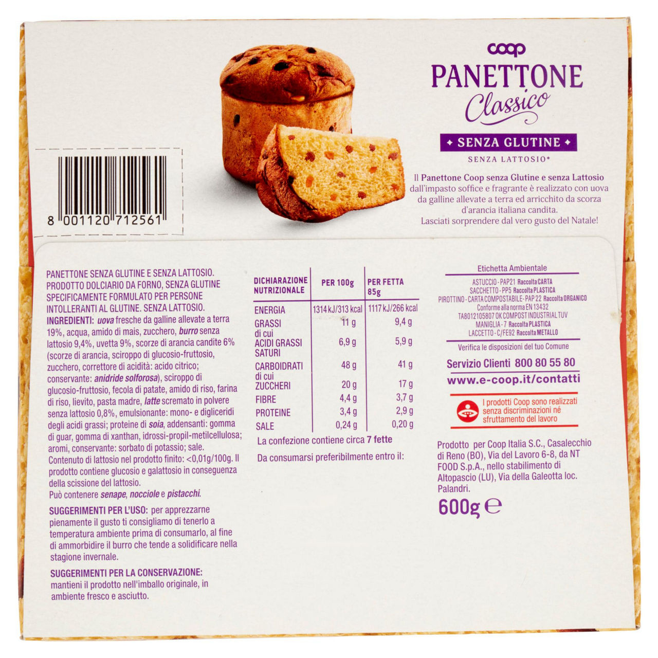 Panettone senza glutine e lattosio 600 gr - Immagine 31