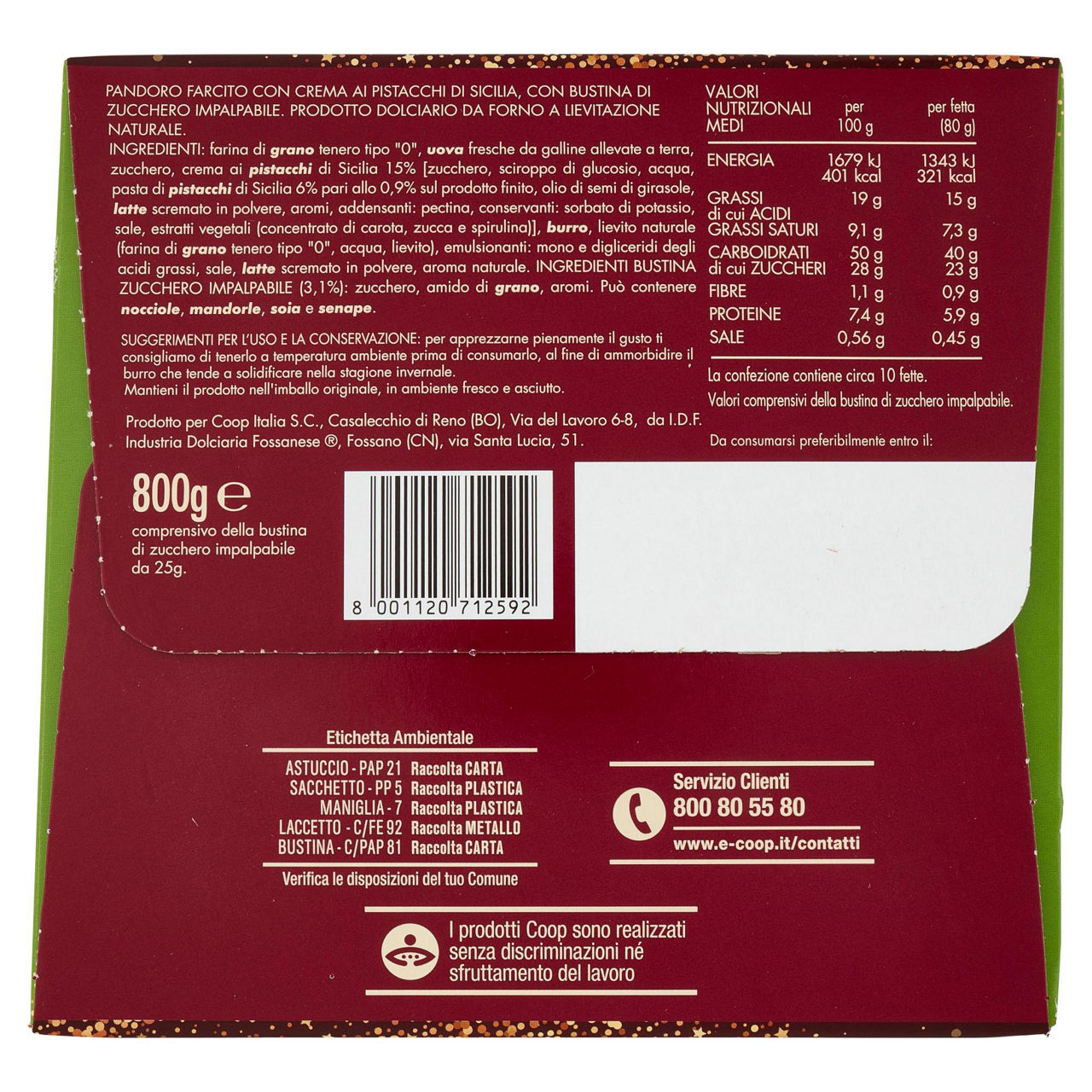 Pandoro al pistacchio 800 gr - Immagine 41