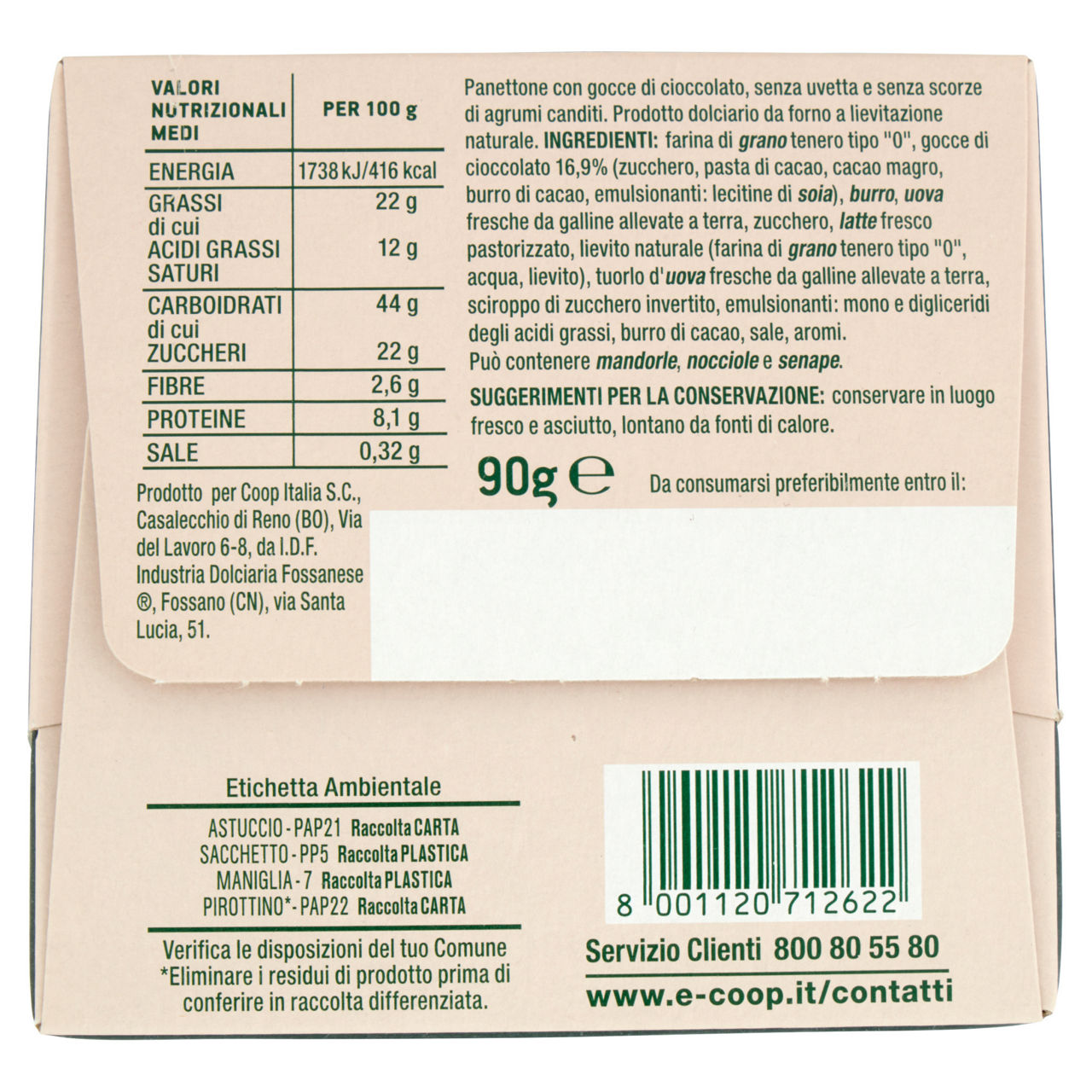 Mini panettone con gocce di cioccolato 90 gr - Immagine 11