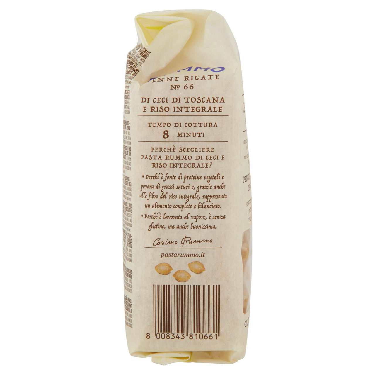 Penne rigate n.66 pasta di ceci e riso integale 300 gr - Immagine 21