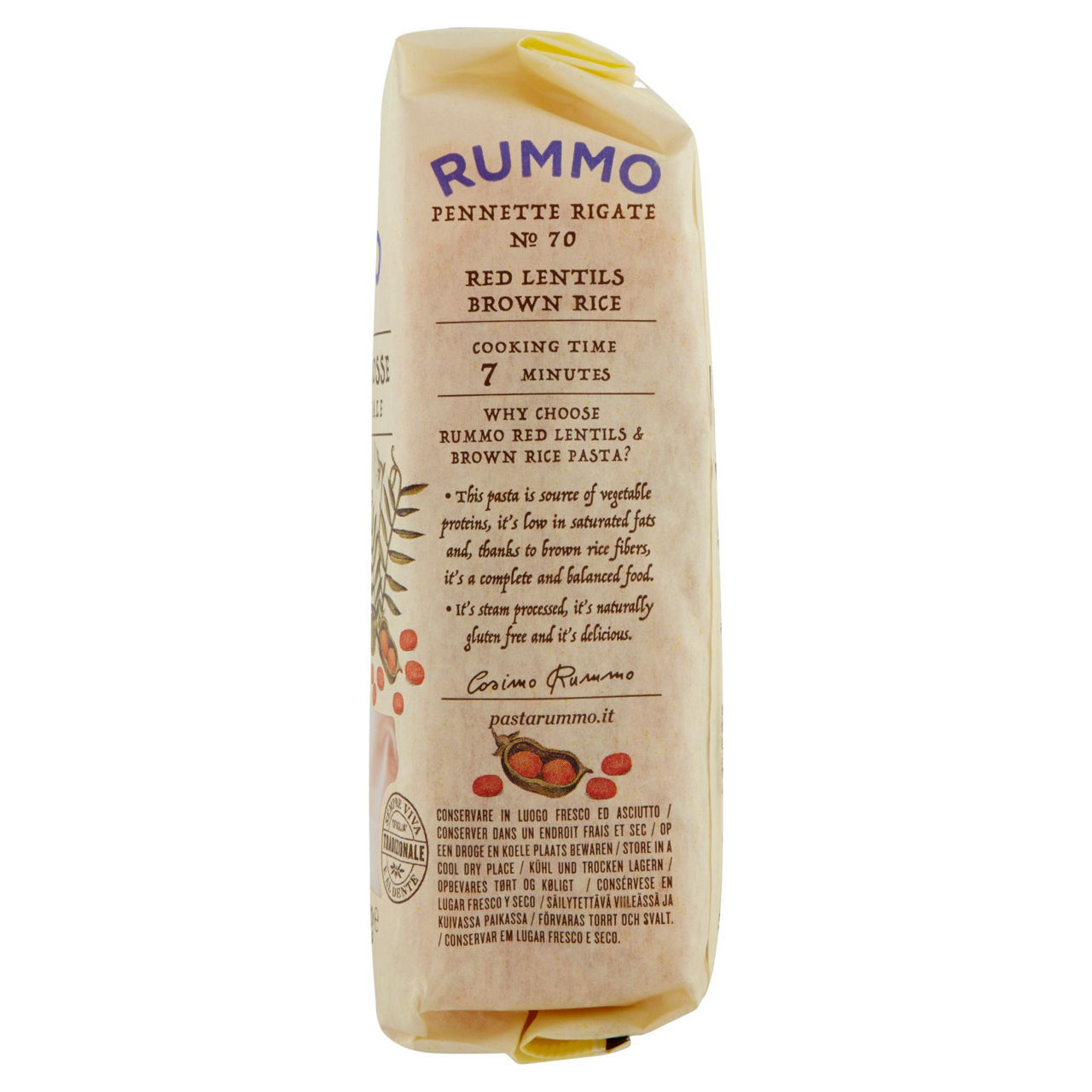 Pennette rigate n.70 pasta di lenticchie rosse e riso integrale 300 gr - Immagine 21