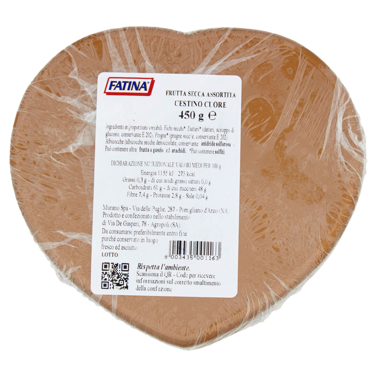Cestino a cuore di frutta secca assortita 450 gr - Immagine 21
