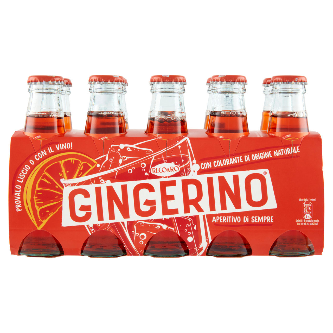 Gingerino recoaro cluster vetro ml 100 x 10