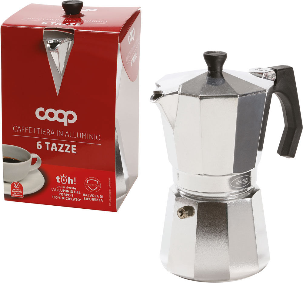 Caffettiera in alluminio 6 tazze - Immagine 11