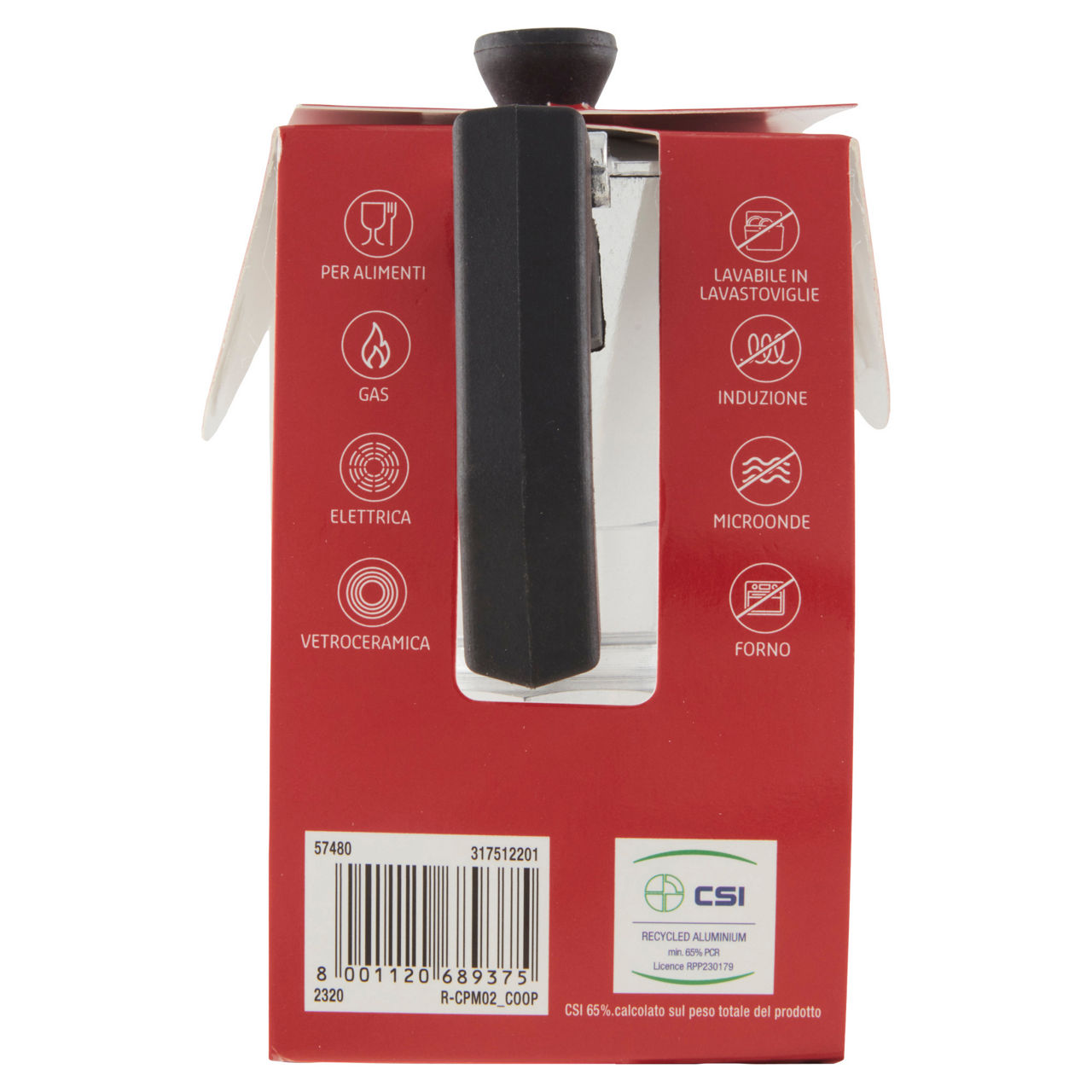 Caffettiera in alluminio 2 tazze - Immagine 11