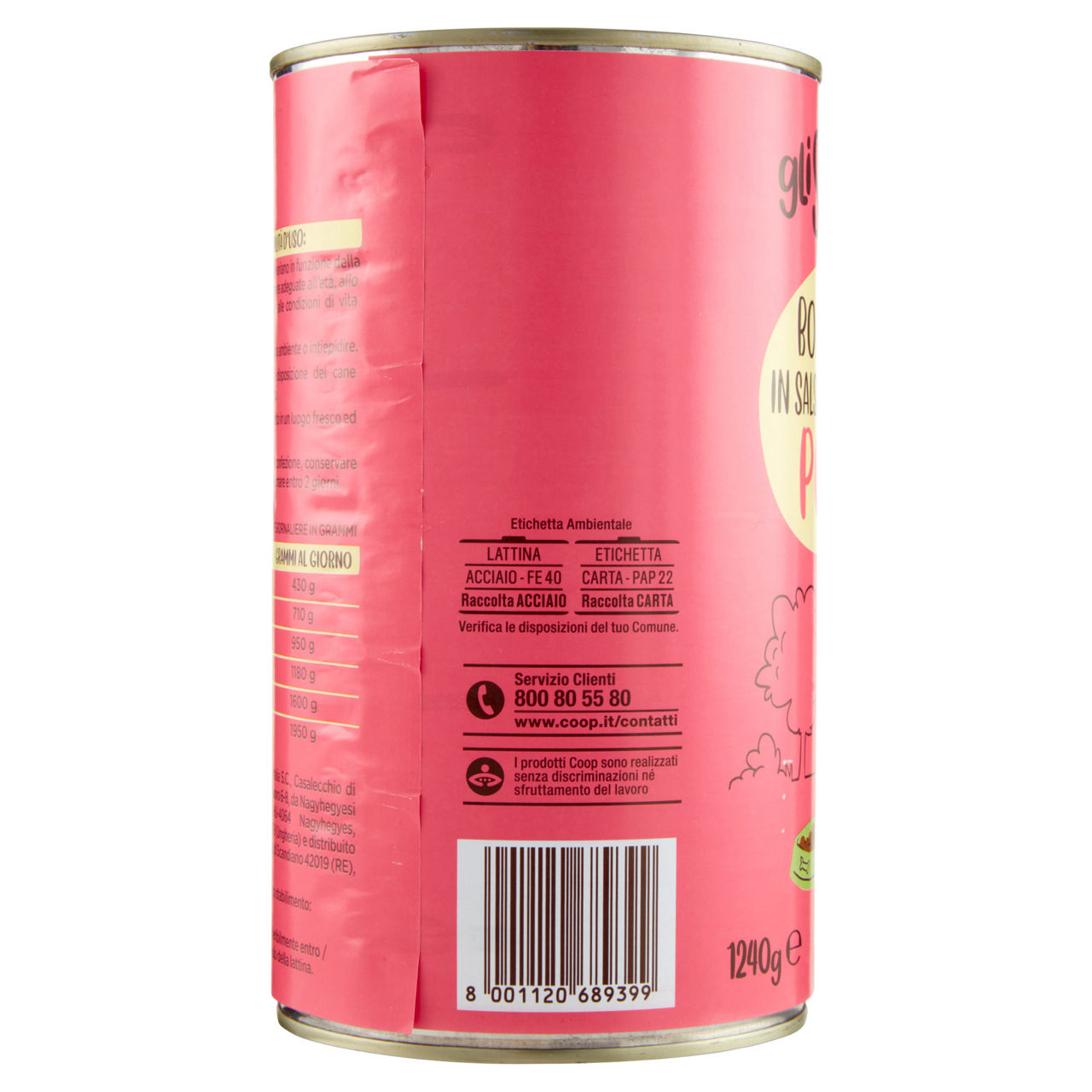 Umido cane bocconcini per cani pollo lattina coop kg 1,24 - Immagine 41