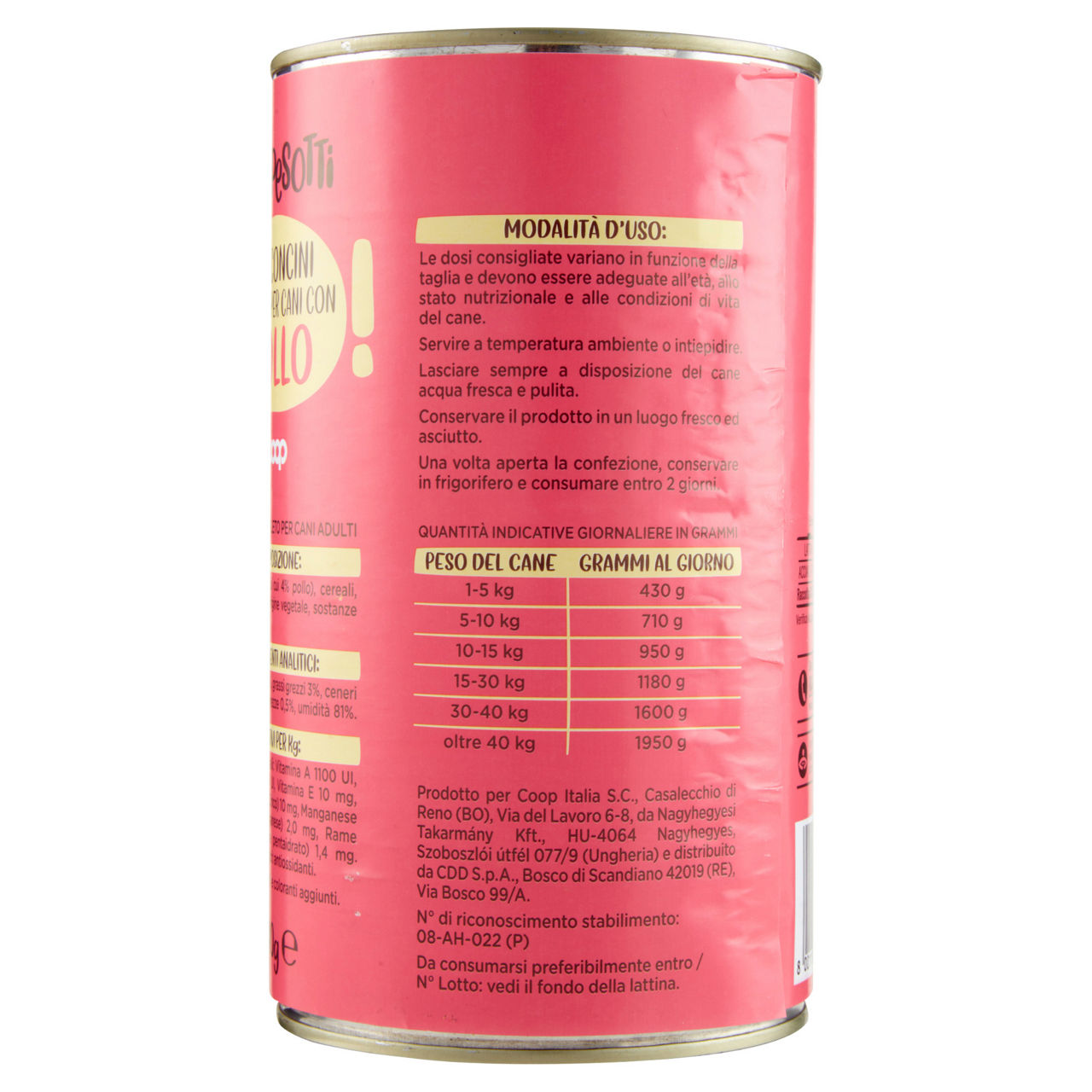 Umido cane bocconcini per cani pollo lattina coop kg 1,24 - Immagine 51