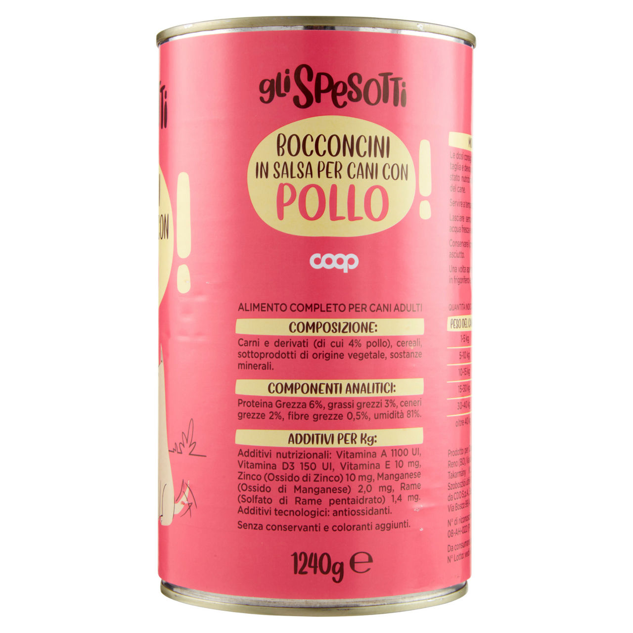 Umido cane bocconcini per cani pollo lattina coop kg 1,24 - Immagine 21
