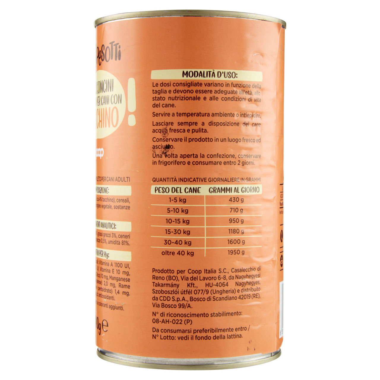 Umido cane bocconcini per cani tacchino lattina coop kg 1,24 - Immagine 51