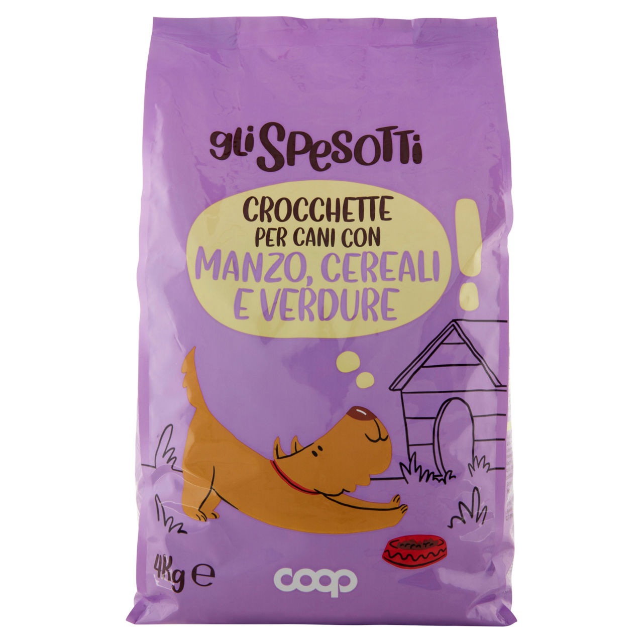Secco cane crocchette per cani manzo/cereali/verdure coop kg.4