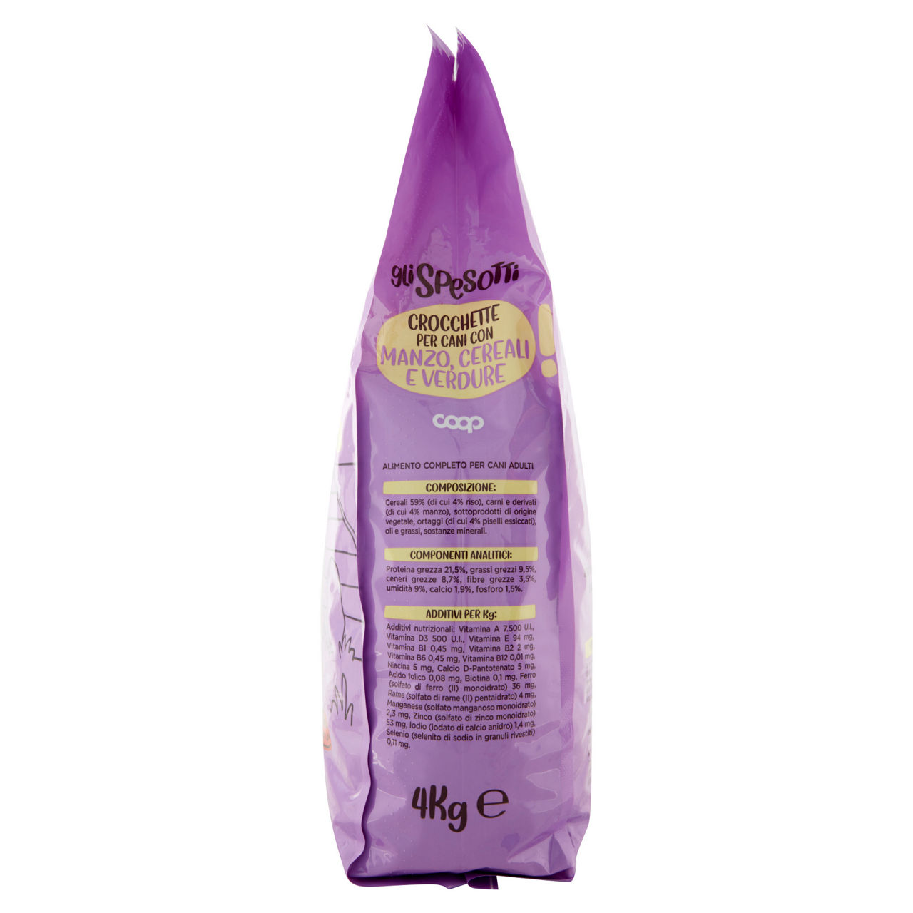 Secco cane crocchette per cani manzo/cereali/verdure coop kg.4 - Immagine 41