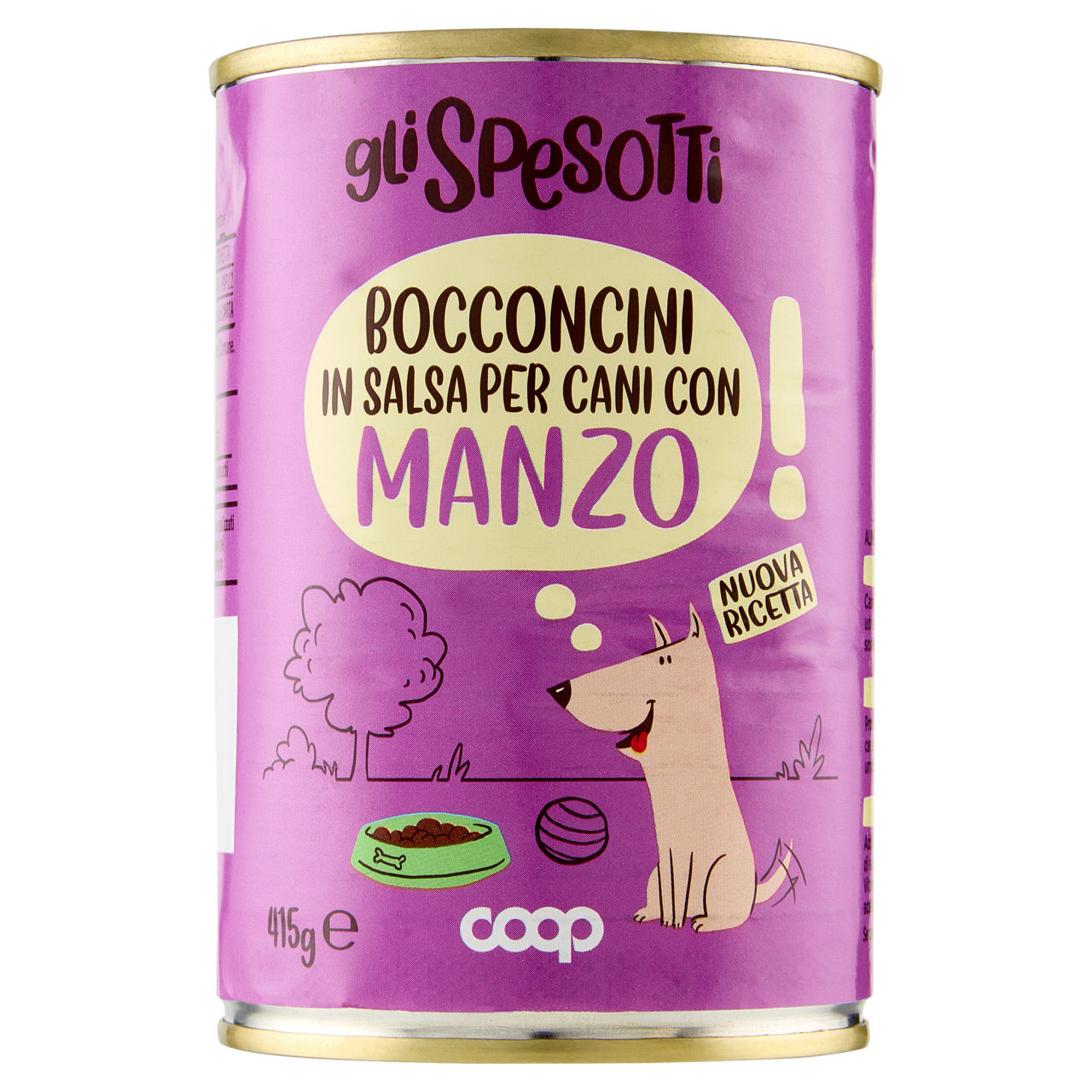 Umido per cani bocconcini manzo 415 gr