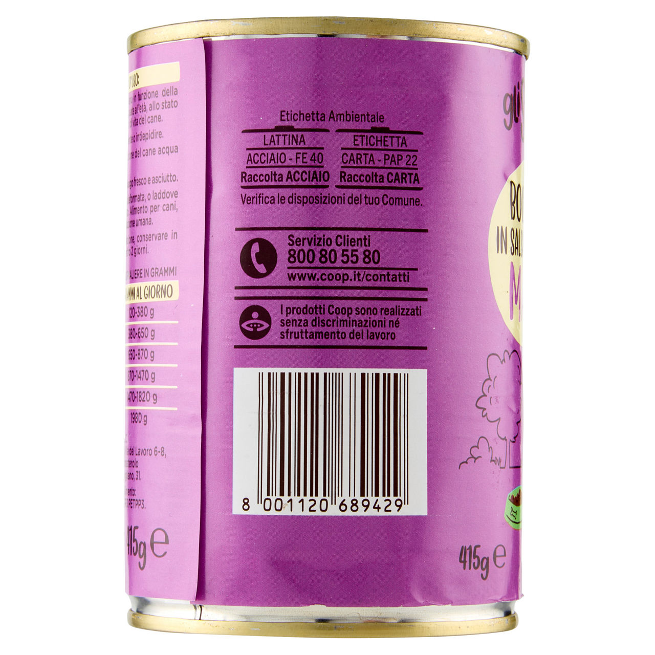 Umido per cani bocconcini manzo 415 gr - Immagine 21