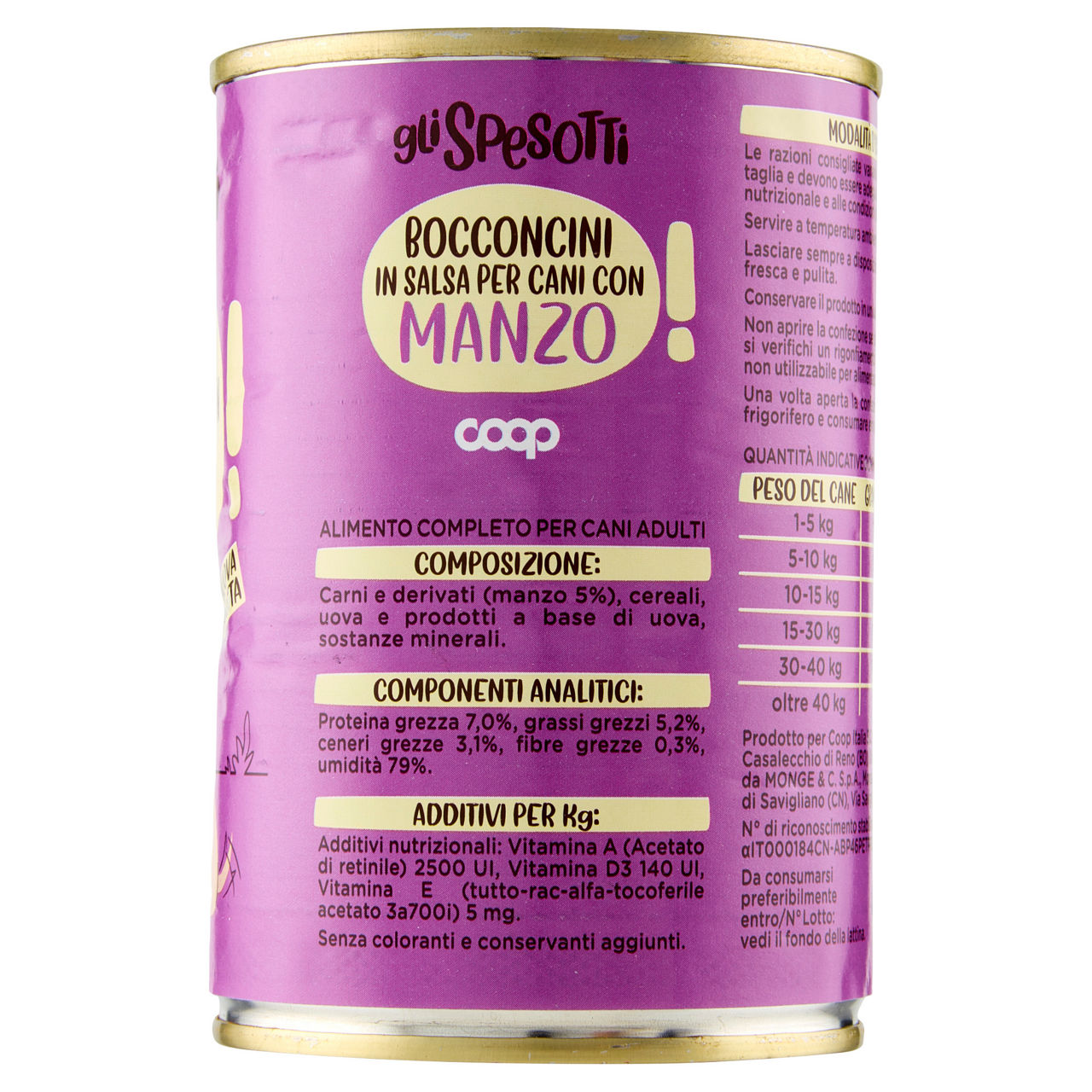 Umido per cani bocconcini manzo 415 gr - Immagine 11