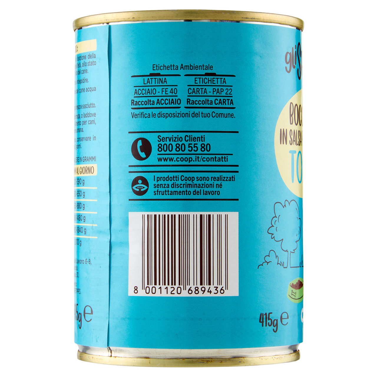 Umido per cani bocconcini tonno e carote 415 gr - Immagine 21