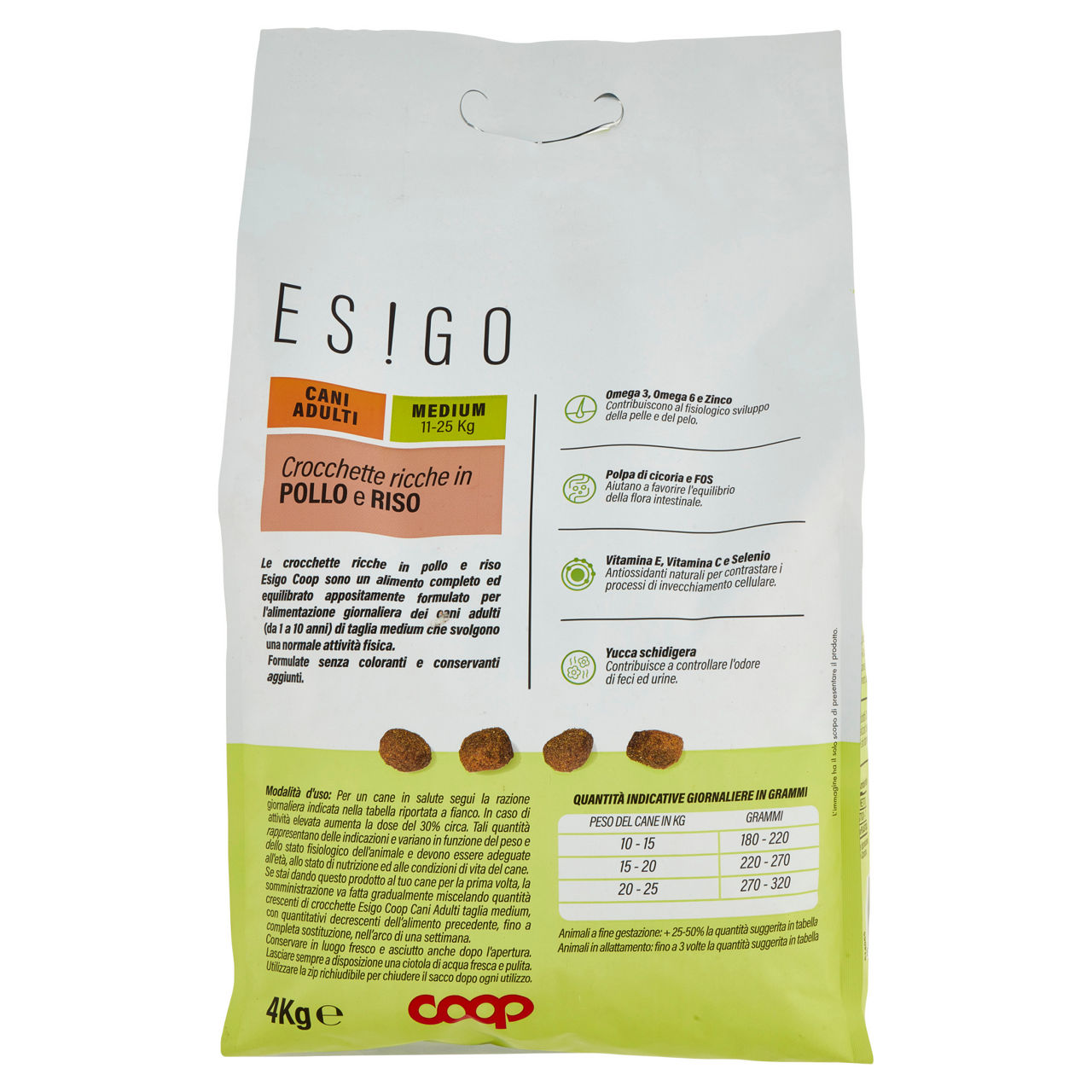 Secco cane crocc.cani adult tg. medium pollo e riso esigo coop kg4 - Immagine 51