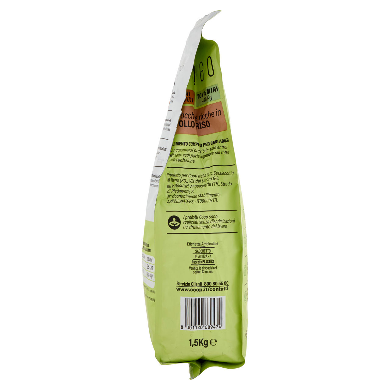 Secco cane crocc.per cani adulti tg.toy/mini pollo/riso esigo coop kg1,5 - Immagine 11