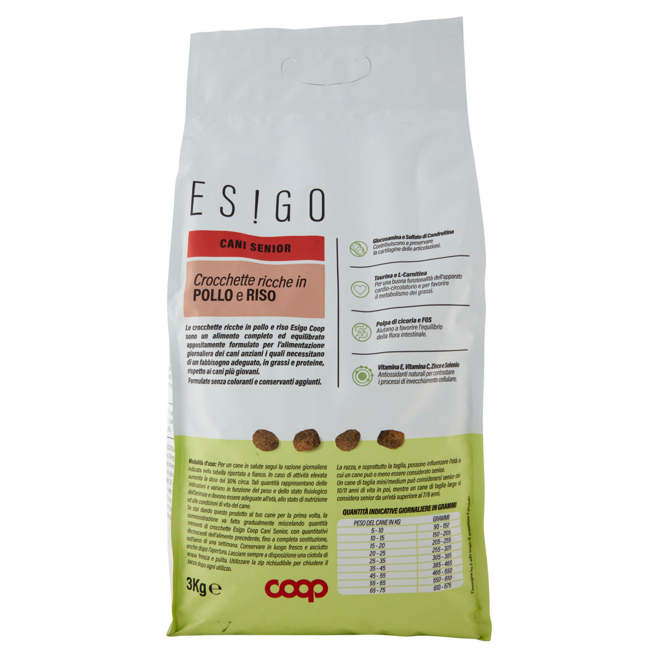 Secco cane crocc.cani senior pollo e riso esigo coop kg 3 - Immagine 31