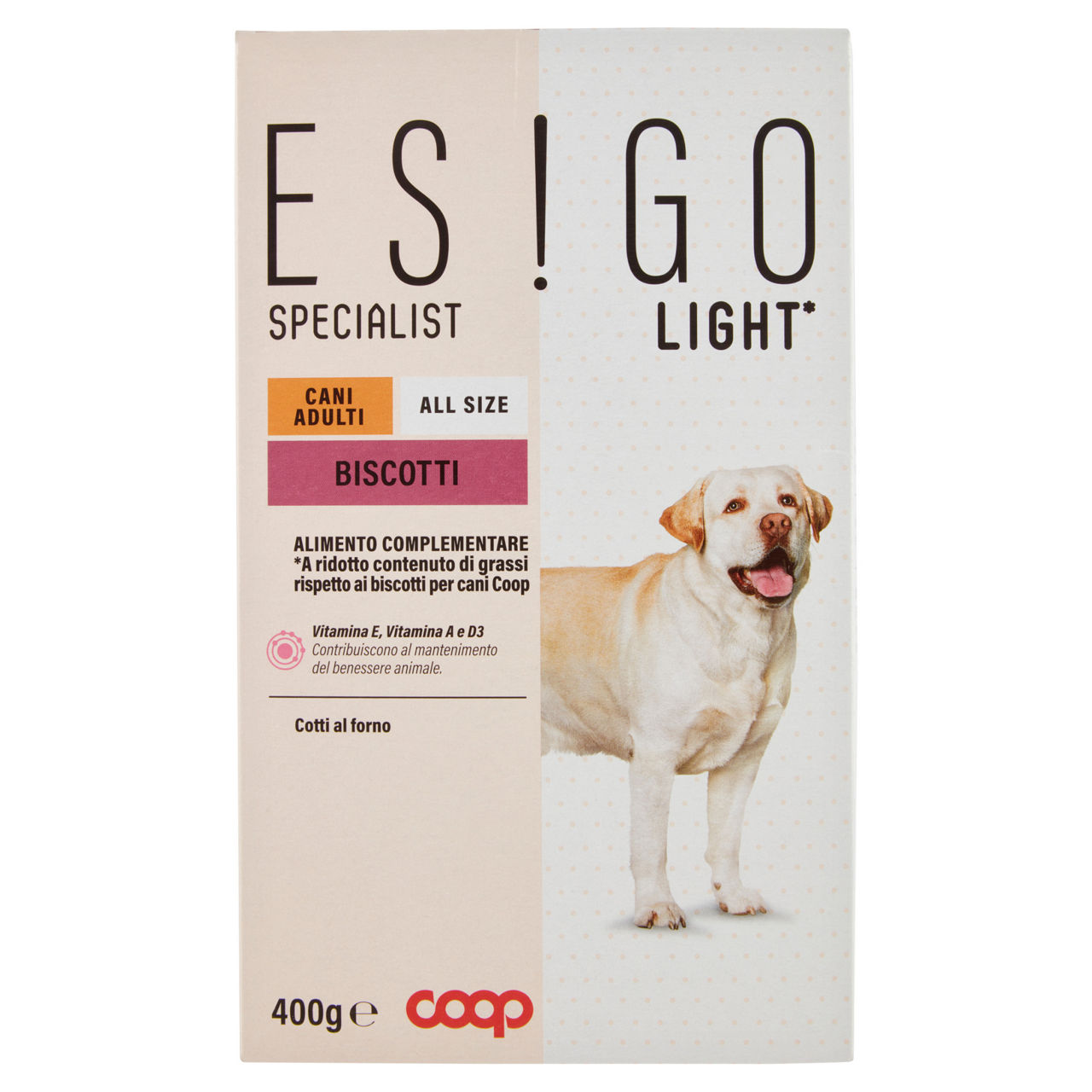 Biscotti cani adulti light esigo spec coop g400 - Immagine 01