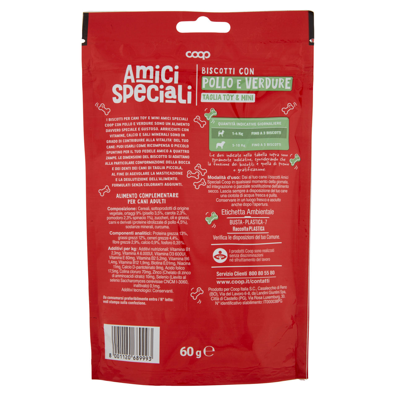 Biscotti per cani pollo e verdure toy & mini amici speciali coop g60 - Immagine 11