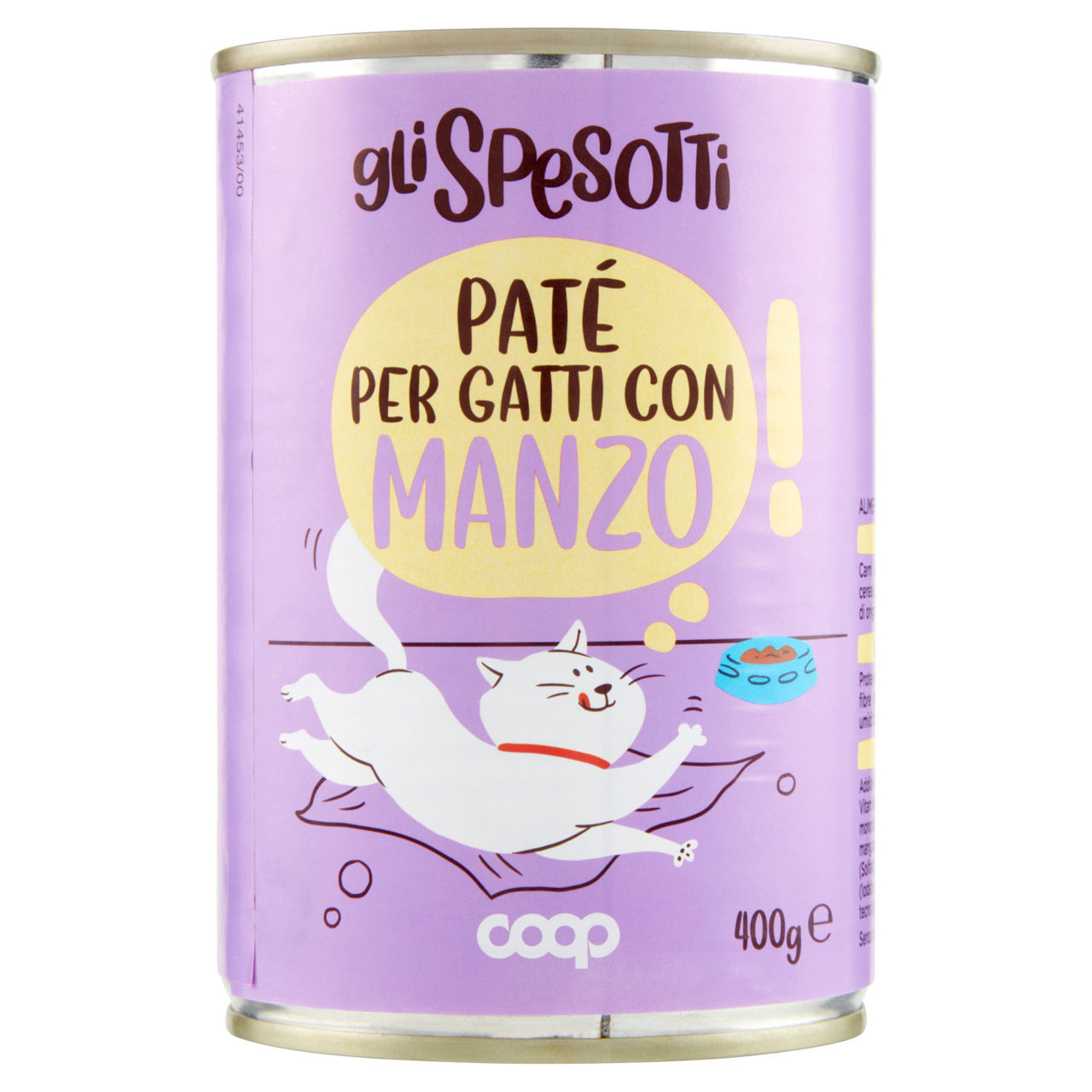 Umido gatto pate' per gatti con manzo coop g400 - Immagine 01