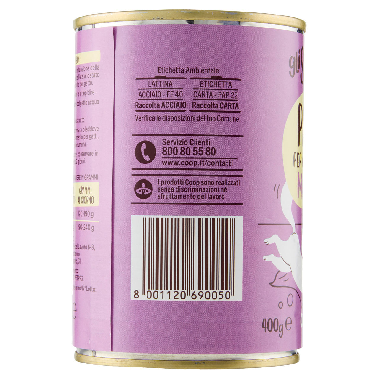 Umido gatto pate' per gatti con manzo coop g400 - Immagine 51