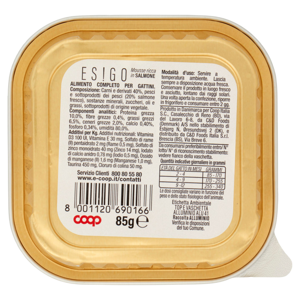 Umido per gattini mousse ricca in salmone 85 gr - Immagine 31
