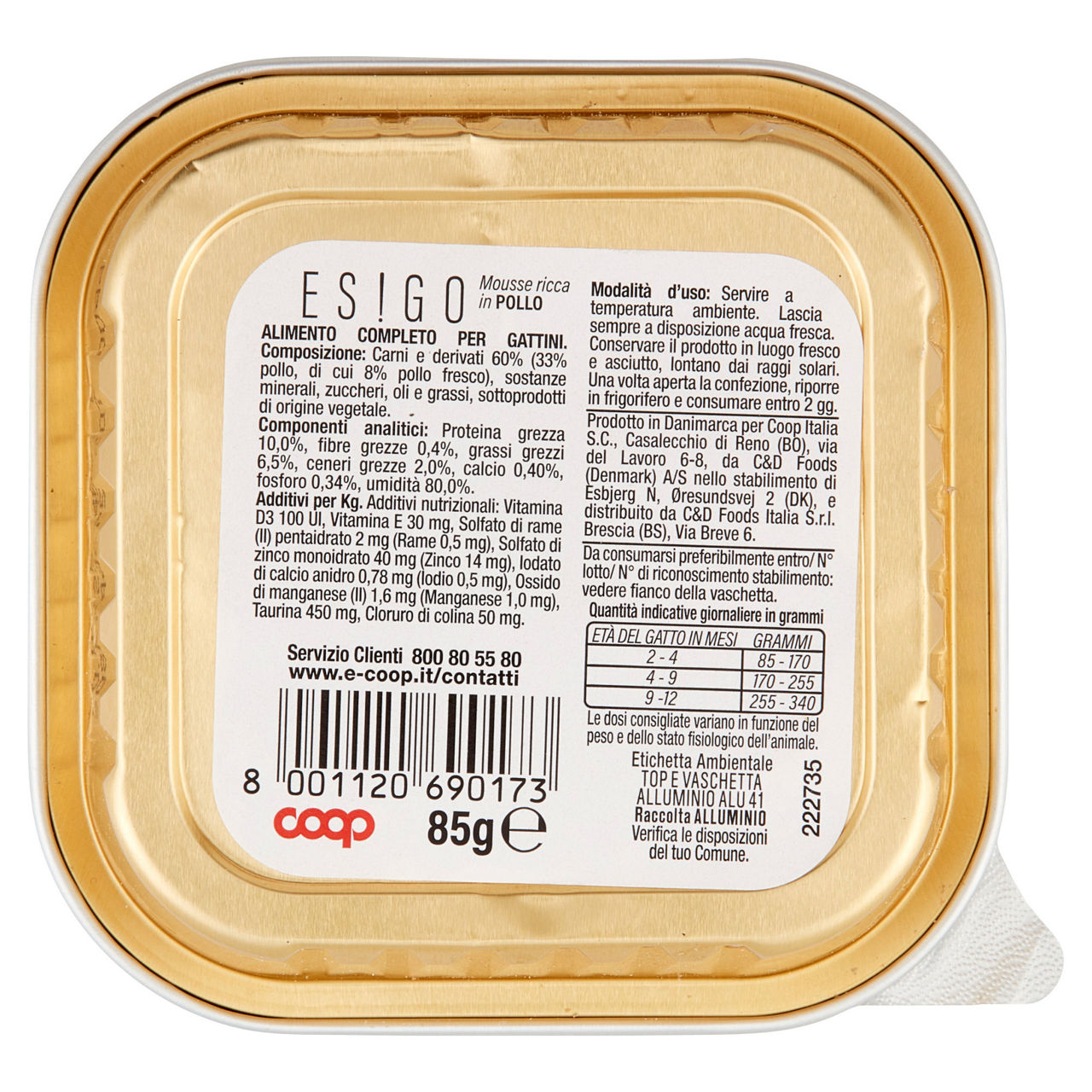 Umido per gattini mousse ricca in pollo 85 gr - Immagine 11