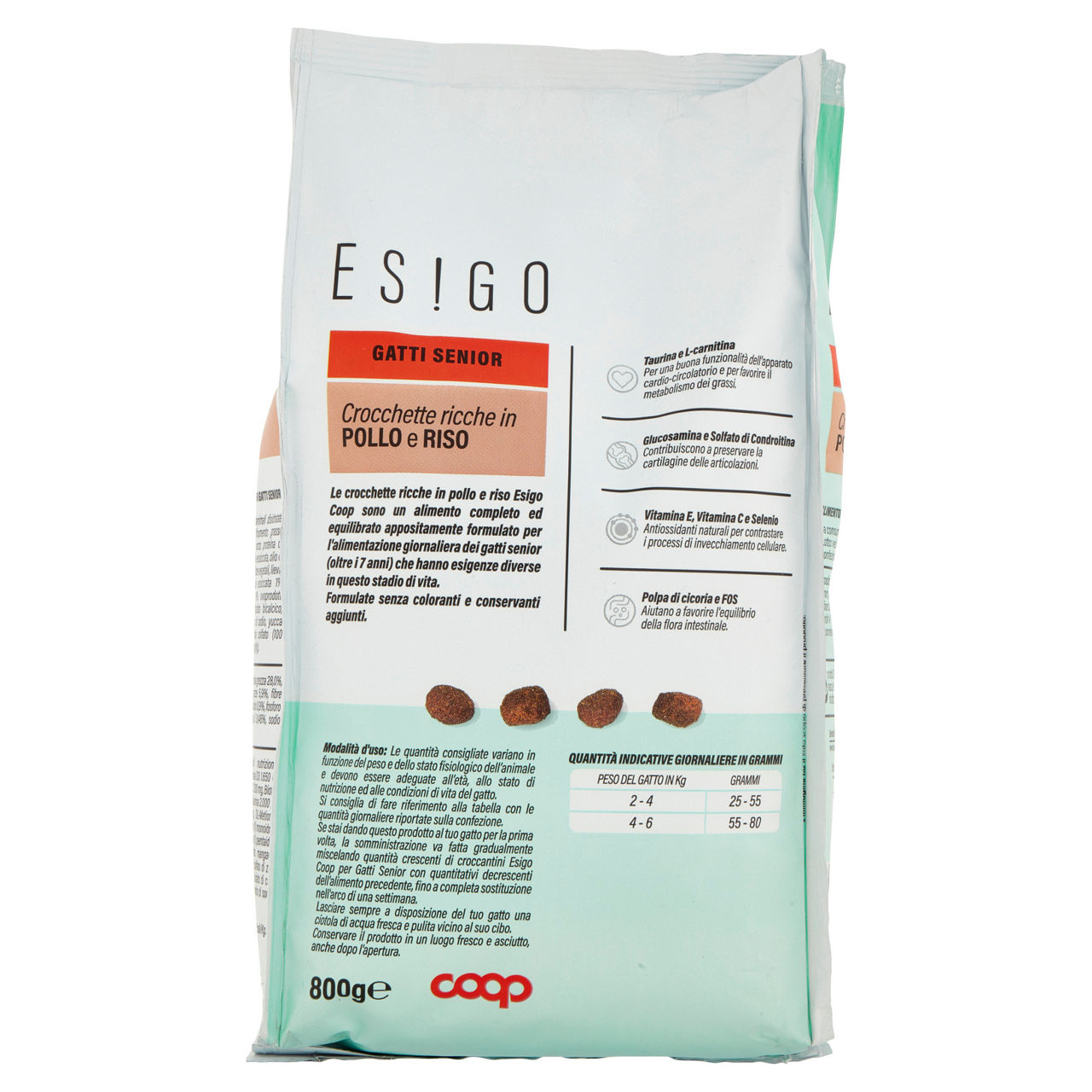 Secco gatto crocchette gatti anziani pollo e riso esigo coop g800 - Immagine 31