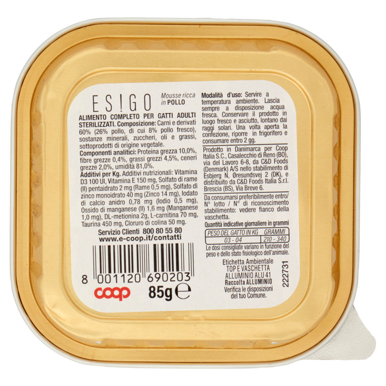 Umido per gatti sterilizzati mousse ricca in pollo 85 gr - Immagine 11