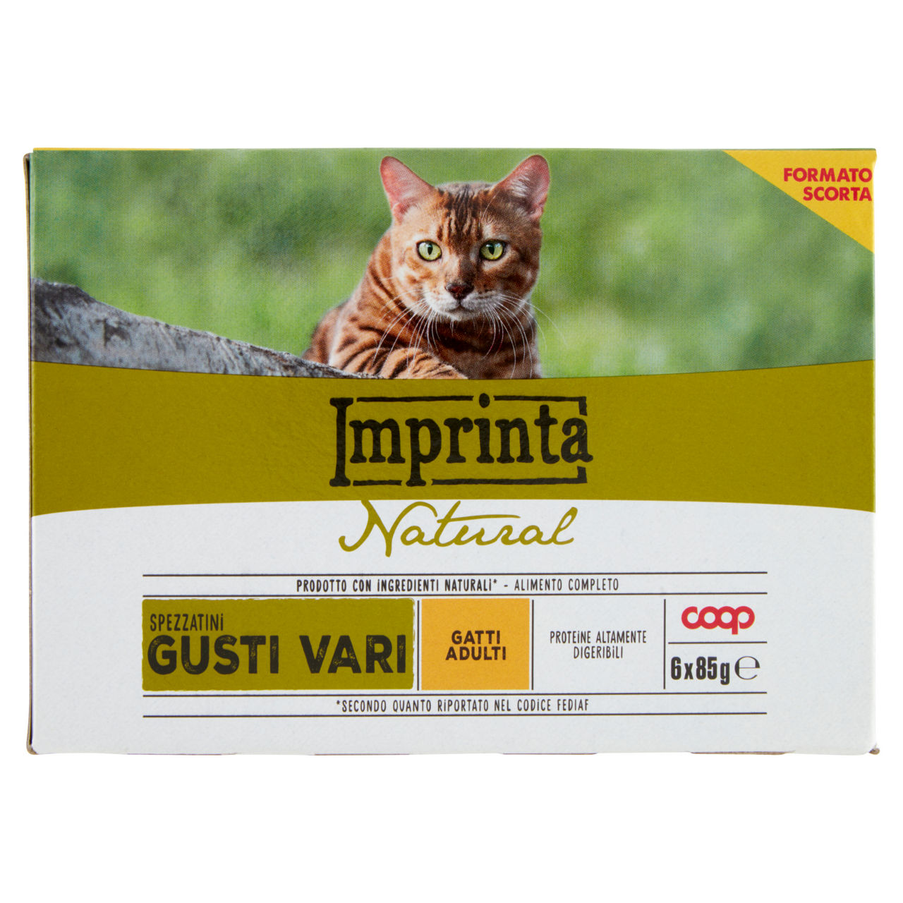 Umido gatto multibox spezzatini per gatti gusti ass.ti coop imprinta 6xg85