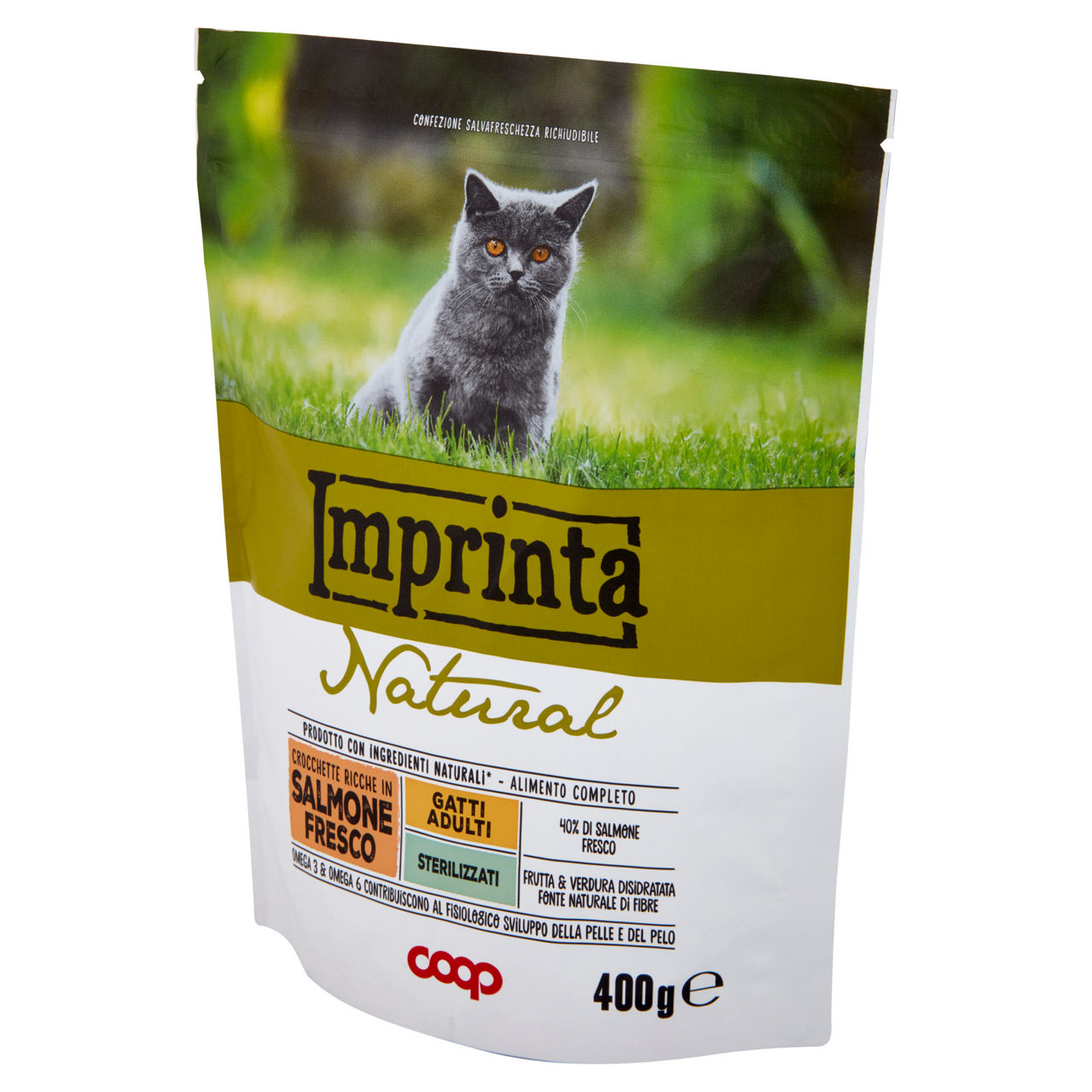 Secco gatto crocchette naturali gatto sterilizzati salmone imprinta coop g400 - Immagine 11