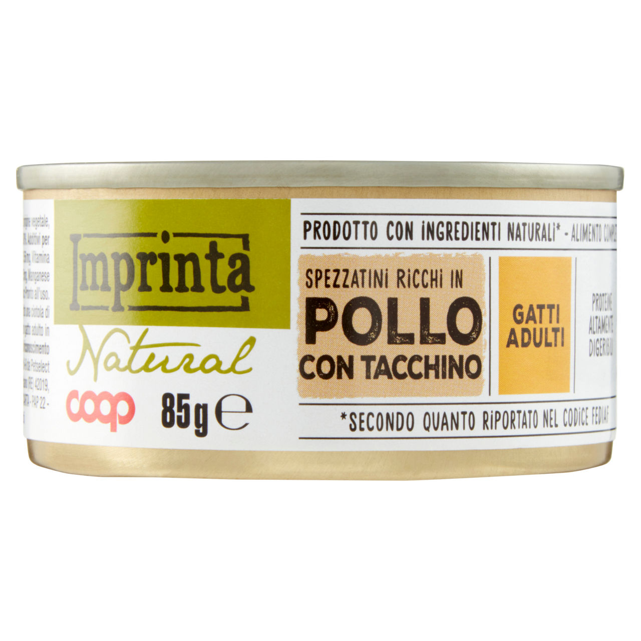 Umido gatto spezzatini per gatto pollo e tacchino coop imprinta g85