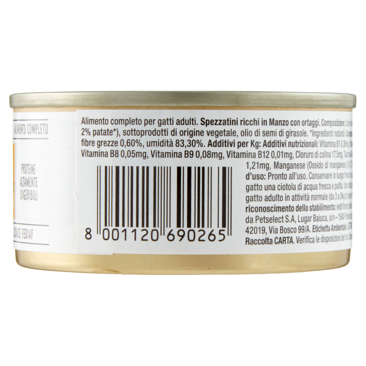 Umido gatto spezzatini per gatto manzo e verdure coop imprinta g85 - Immagine 31