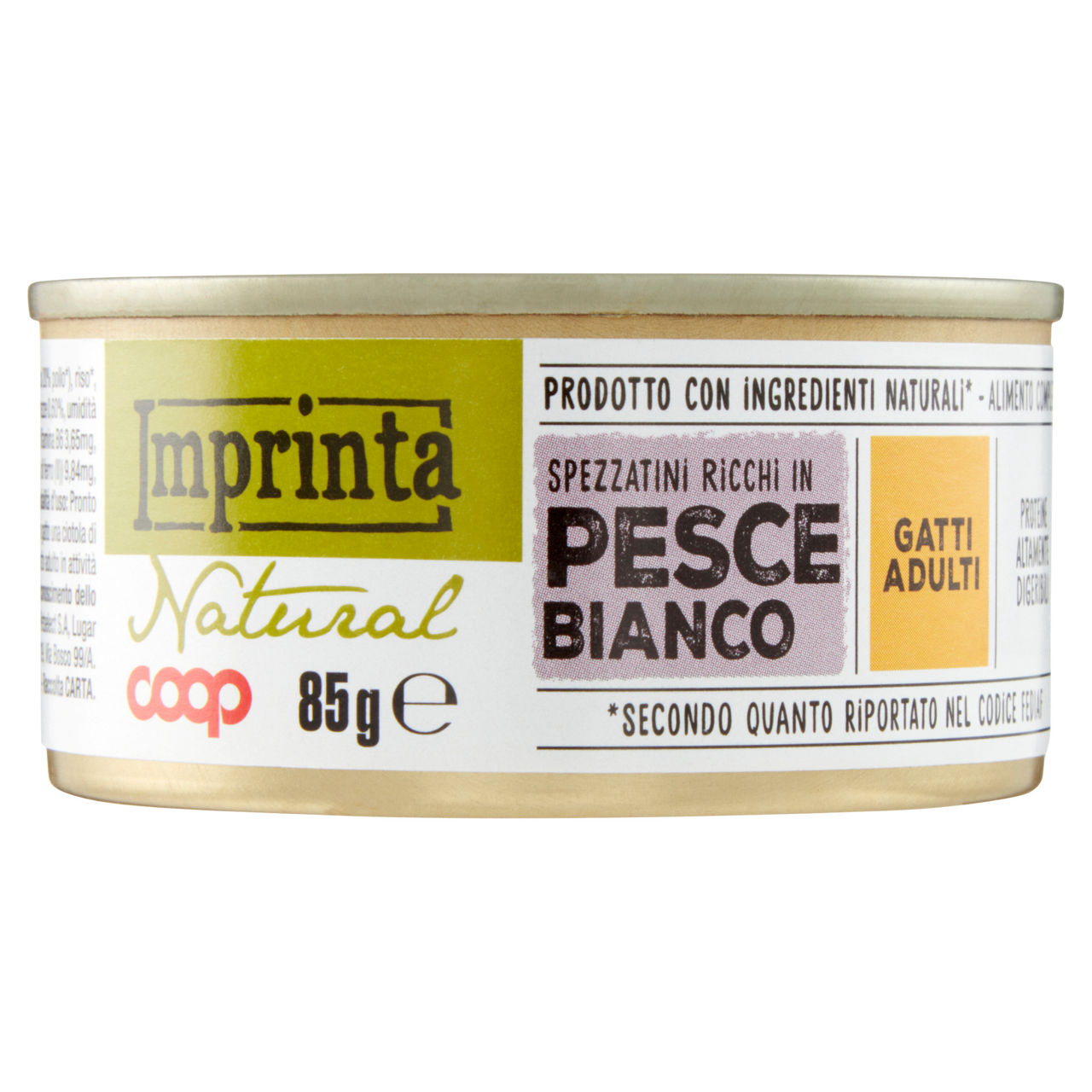 Umido gatto spezzatini per gatto pesce bianco coop imprinta g85 - Immagine 01