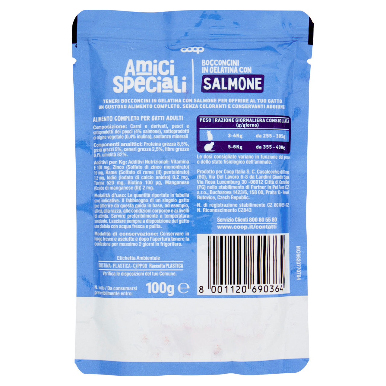 Umido gatto bocconcini per gatti salmone amici speciali coop busta g100 - Immagine 51