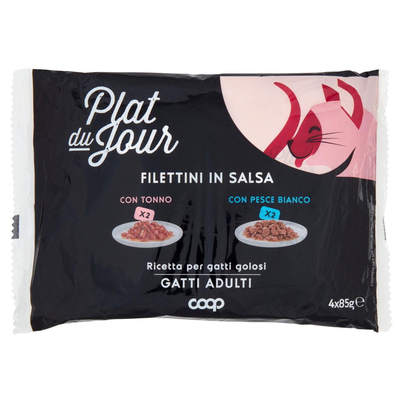 Umido gatto filettini in salsa tonno e pesce bianco plat du jour coop g85x4