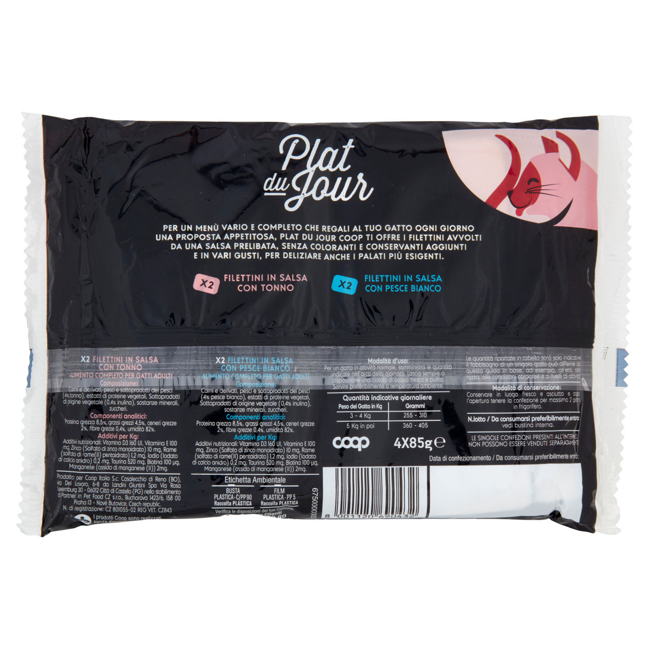 Umido gatto filettini in salsa tonno e pesce bianco plat du jour coop g85x4 - Immagine 31