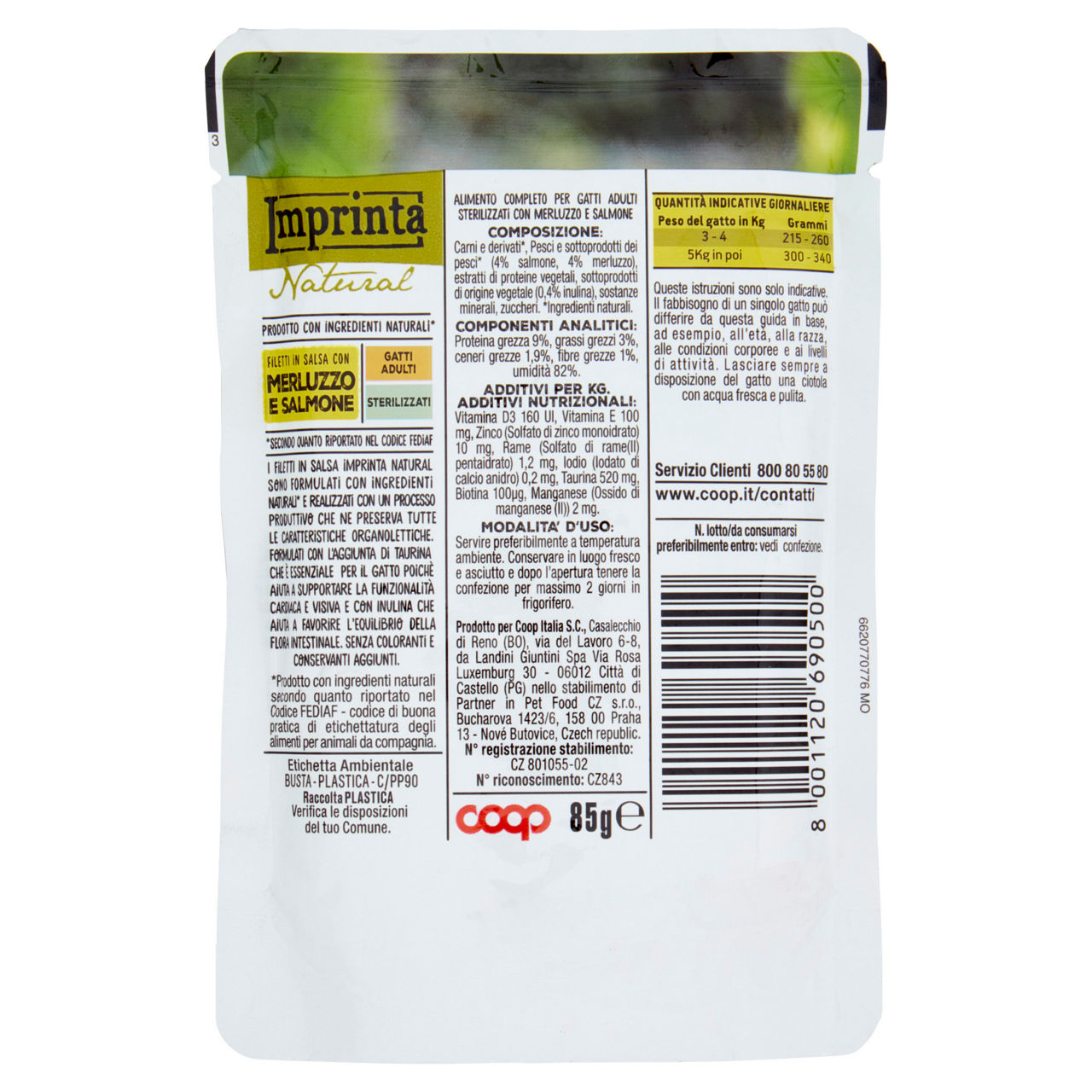 Umido gatto filetti naturali per gatti ster.salmone/merluzzo imprinta coop g85 - Immagine 21