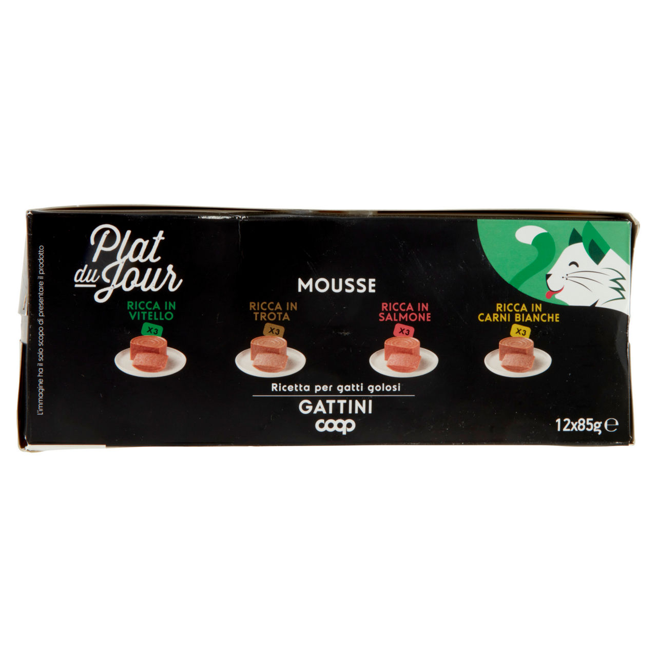 Umido gatto mousse gattino gusti ass.ti plat du jour(cb,vit,sal,tr)coop g85x12 - Immagine 11