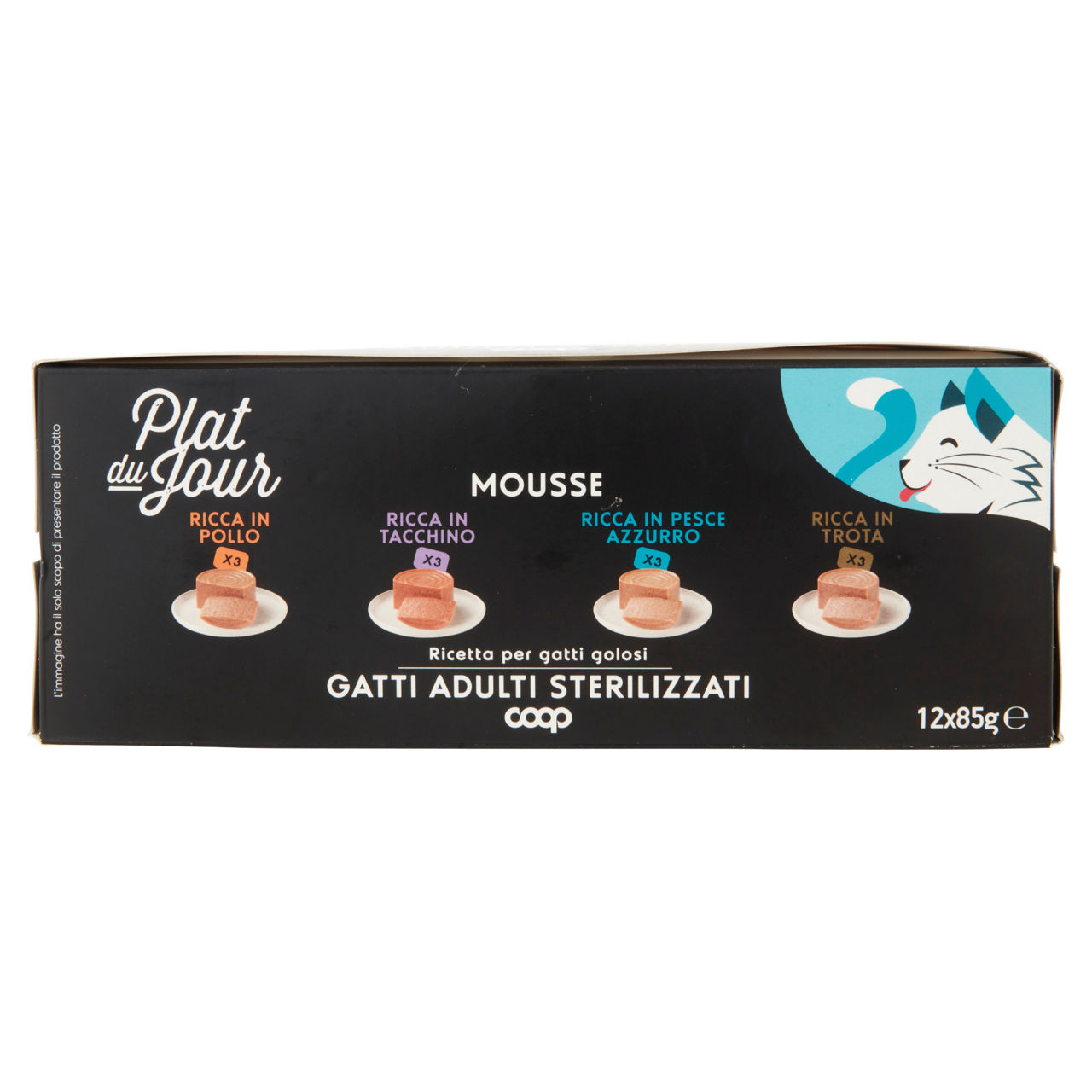 Umido gatto mousse per gatti ster.(pol/tacc/p.oc./trota)plat du jour coop g85x12 - Immagine 61